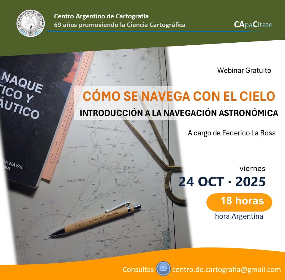 Flyer del webinar: Cómo se navega con el cielo